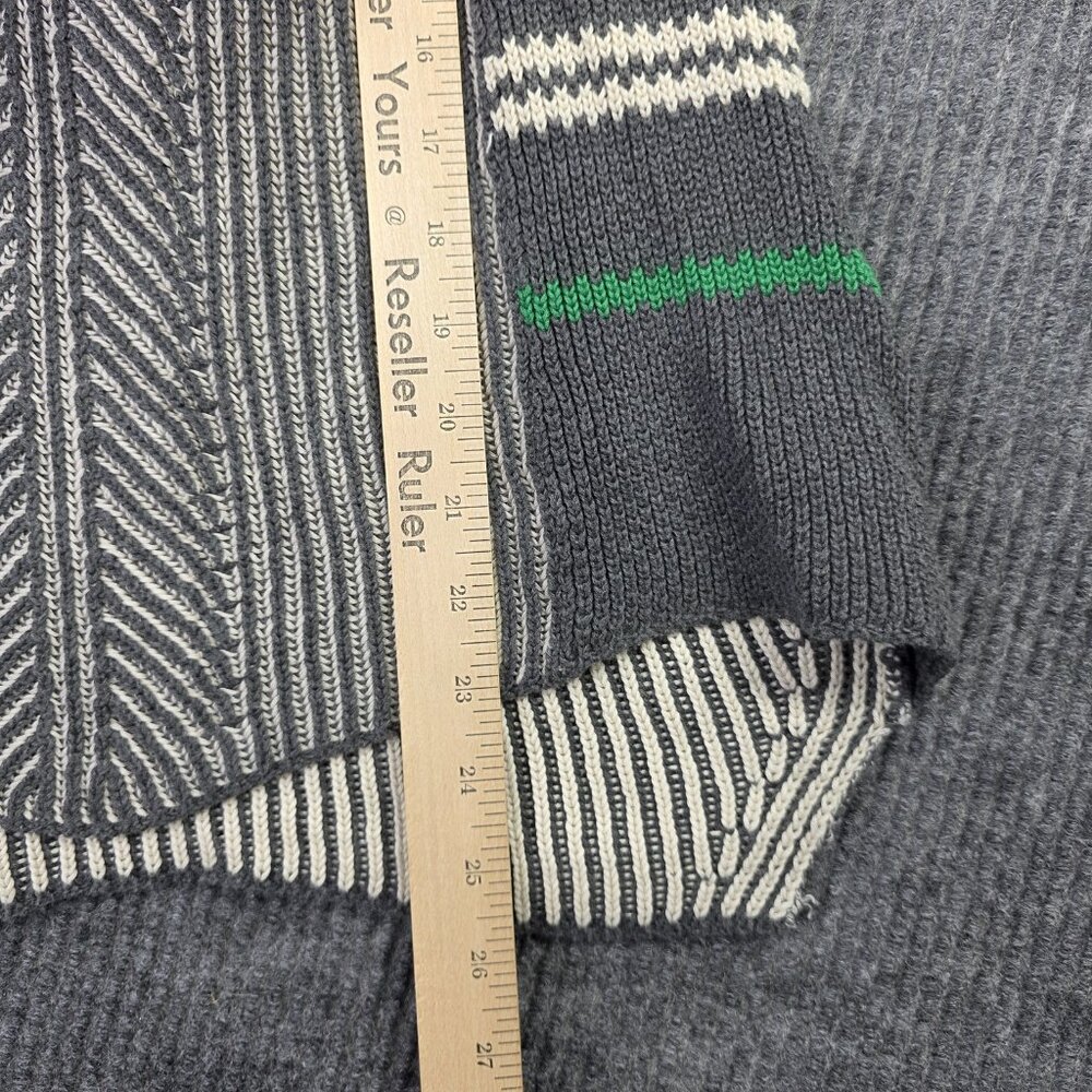 Cabi Trident Knit Sleeveless Vest Women Small Gray Green Textured Chevron Boho - Picture 8 of 10